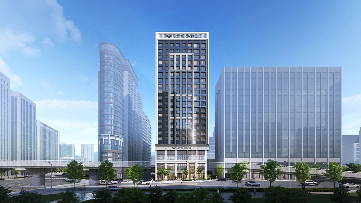 덕수궁 롯데캐슬 동호수 배치도 및 단지 조감도